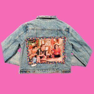 Friends Upcycled Denim Jacket Size M